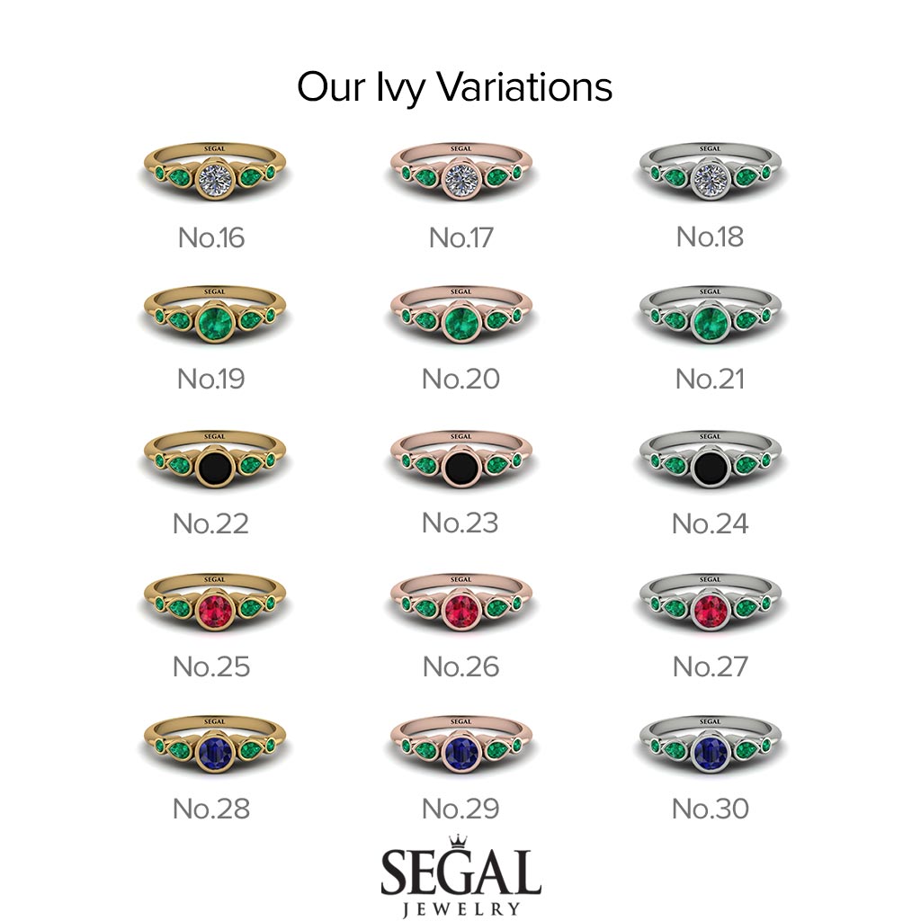 Bezel Symmetrical Diamond Ring - Ivy No. 2